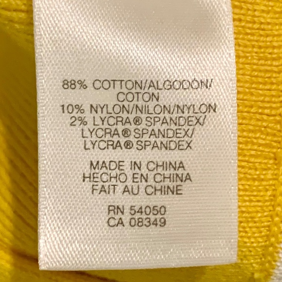 🔥EUC🔥 Jones New York Knit Jacket in Sunshine Yellow w/White Piping - Sz Small✨ - Picture 8 of 10